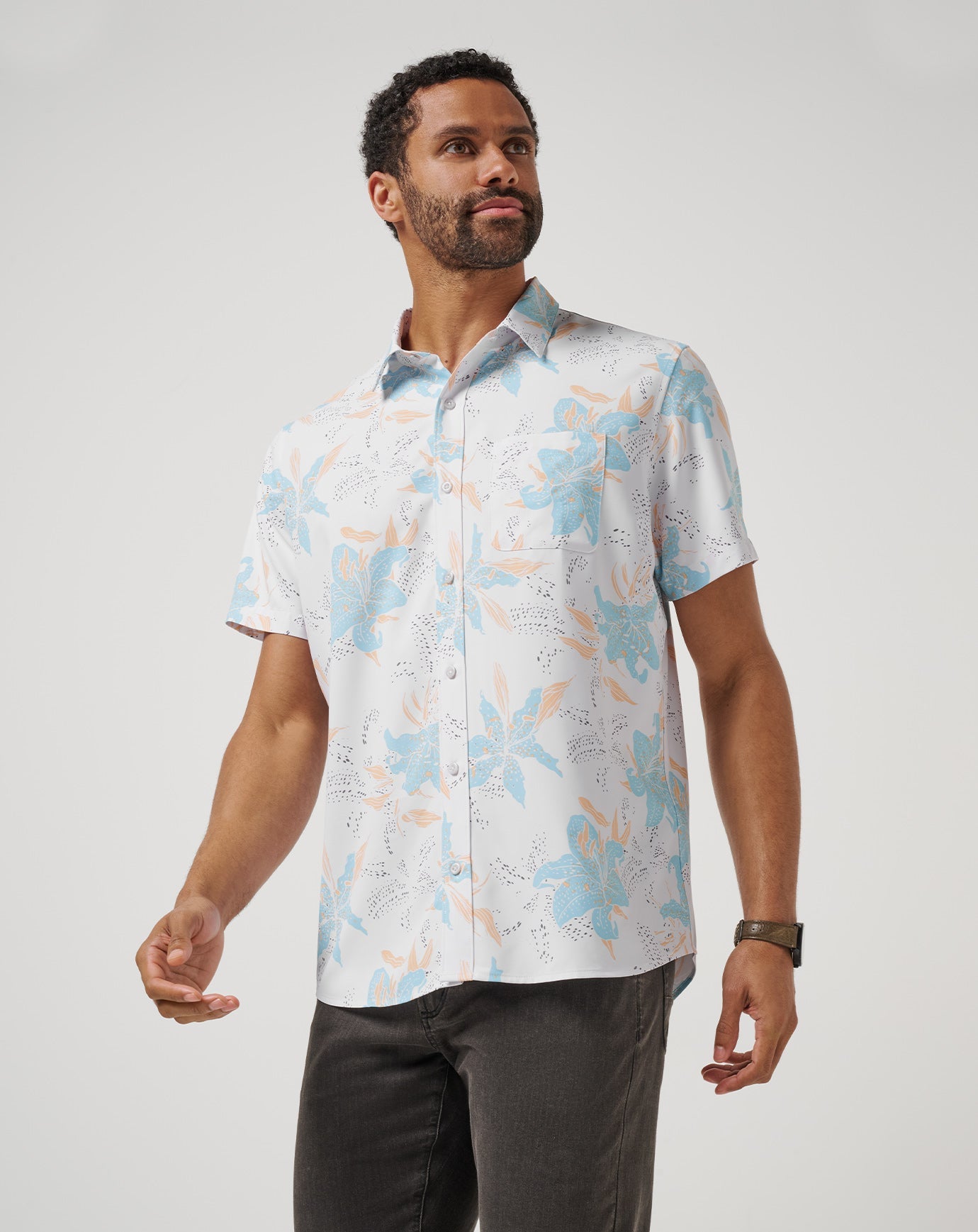 Travis Mathew Techwoven Board Battle Button-Up