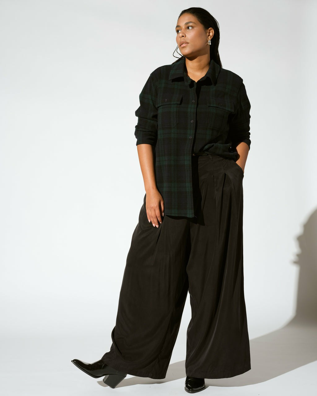 Universal Standard Palais Cooling Cupro Wide Leg Pant - Black