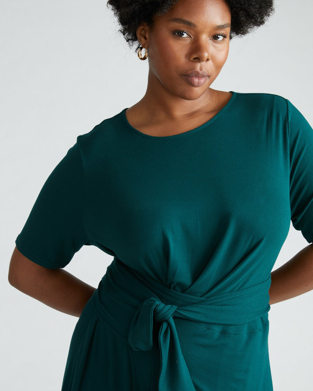 Universal Standard Delilah Liquid Jersey Dress - Forest Green