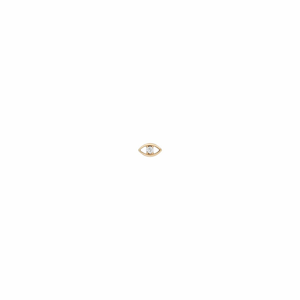 Universal Standard Aurate Lab Grown White Sapphire Evil Eye Stud Earrings
