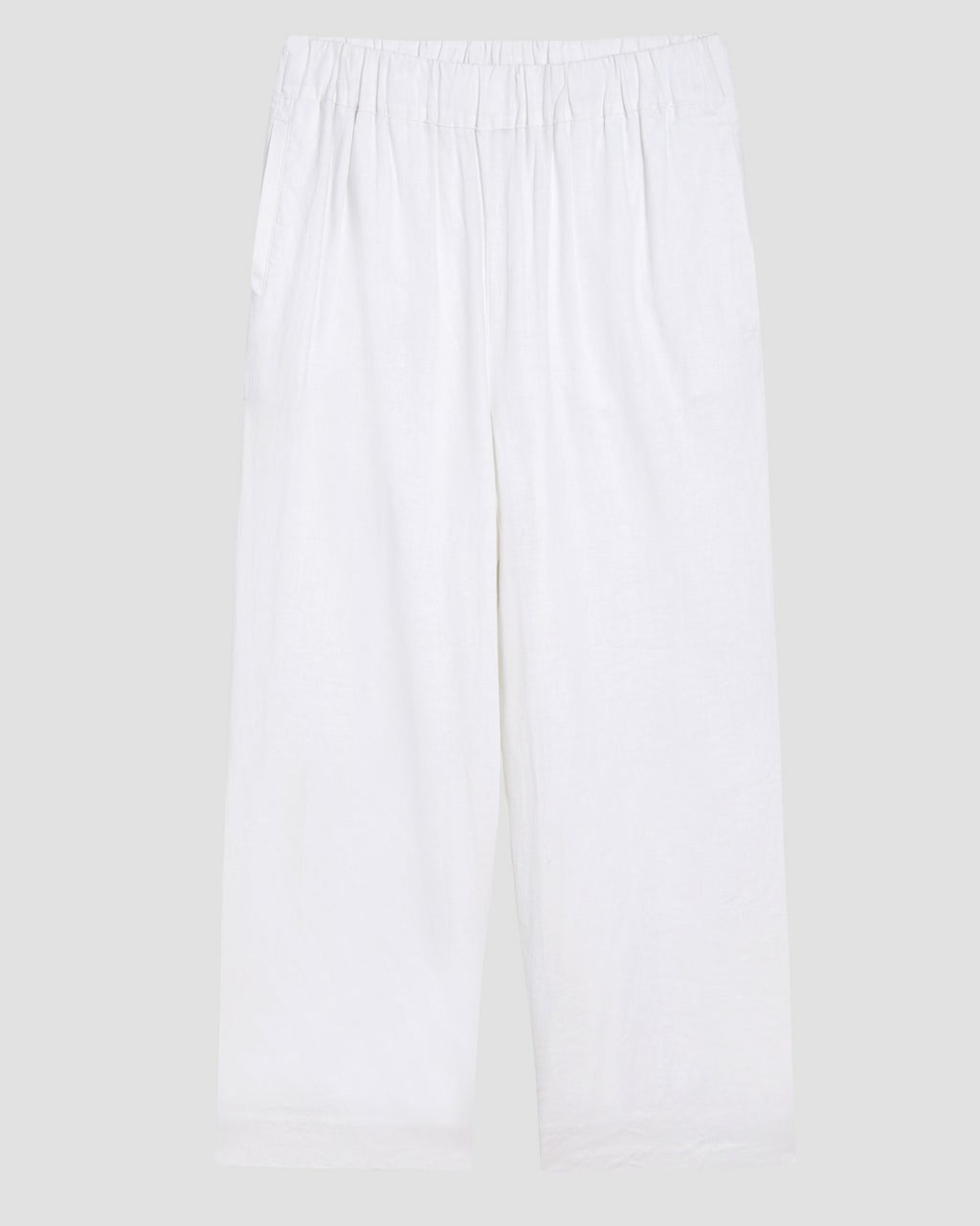 Universal Standard Iris Linen Blend Easy Pull-On Pants - White