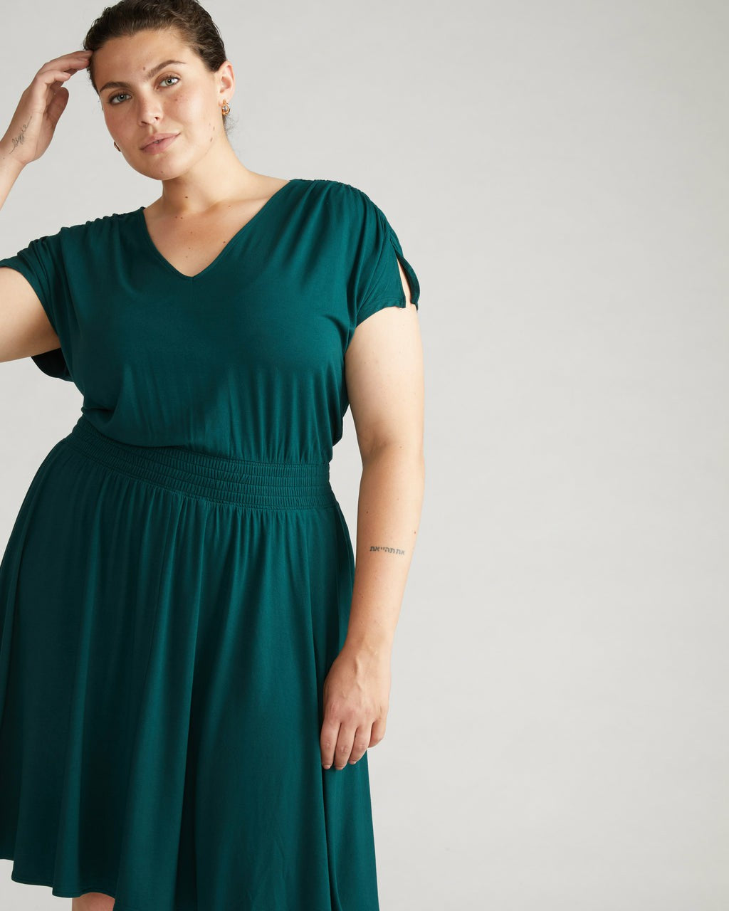 Universal Standard Minetta Liquid Jersey Dress - Forest Green