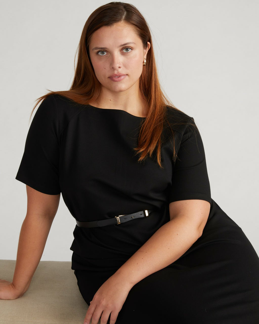 Universal Standard Envelope Neck Ponte Dress - Black