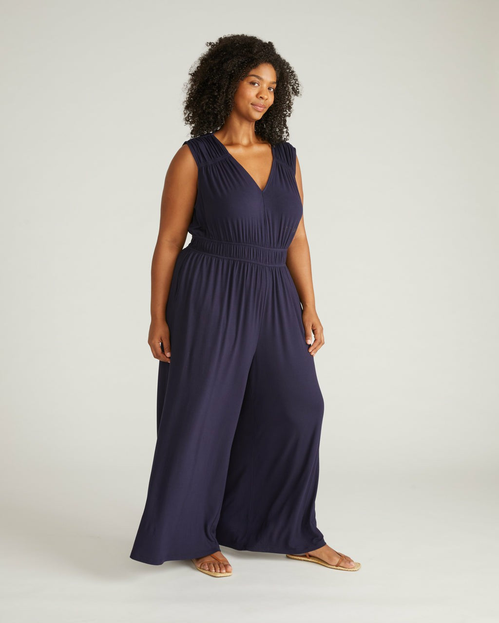 Universal Standard Zoey Liquid Jersey Jumpsuit - Midnight