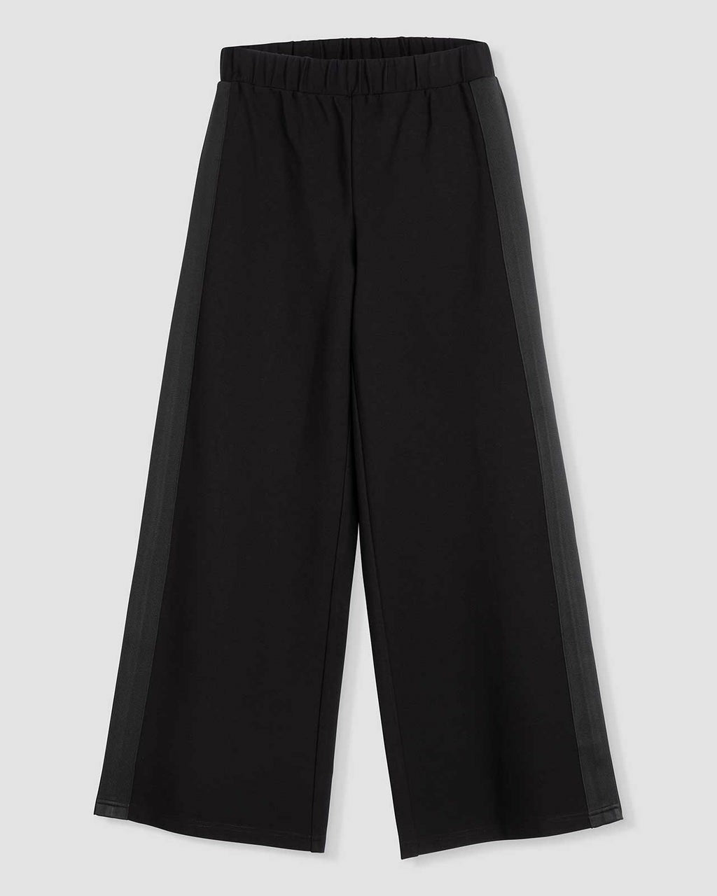 Universal Standard Stephanie Wide Leg Stripe Ponte Pants 30 Inch - Black with Black Strip