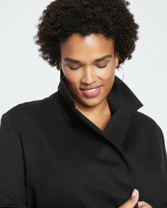 Universal Standard Bianca Double Breasted Ponte Blazer - Black