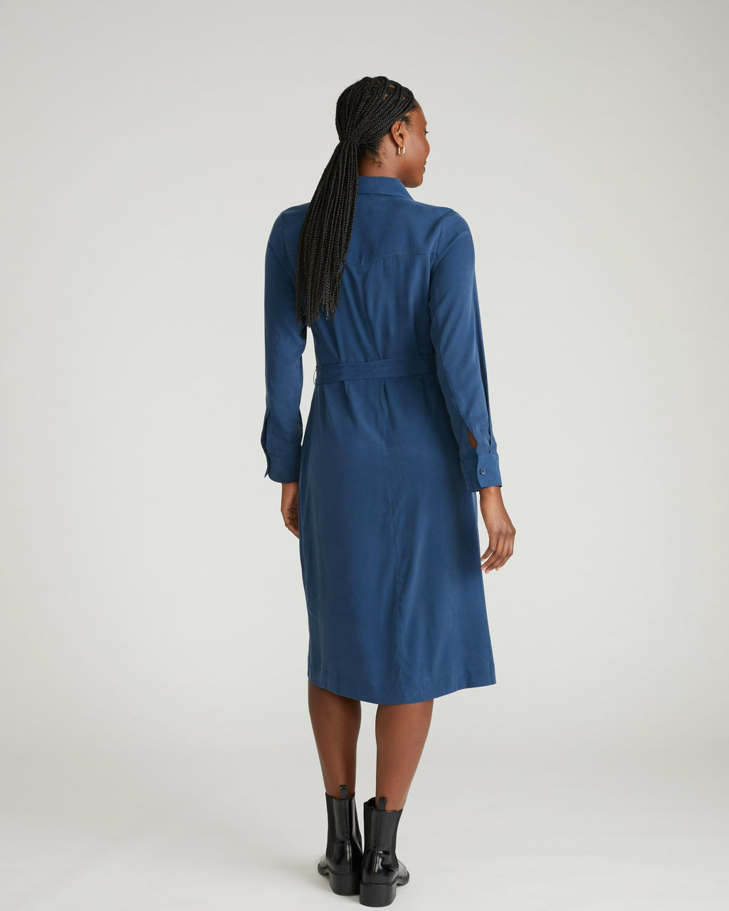 Universal Standard Cooling Stretch Cupro Savannah Dress - Pageant Blue
