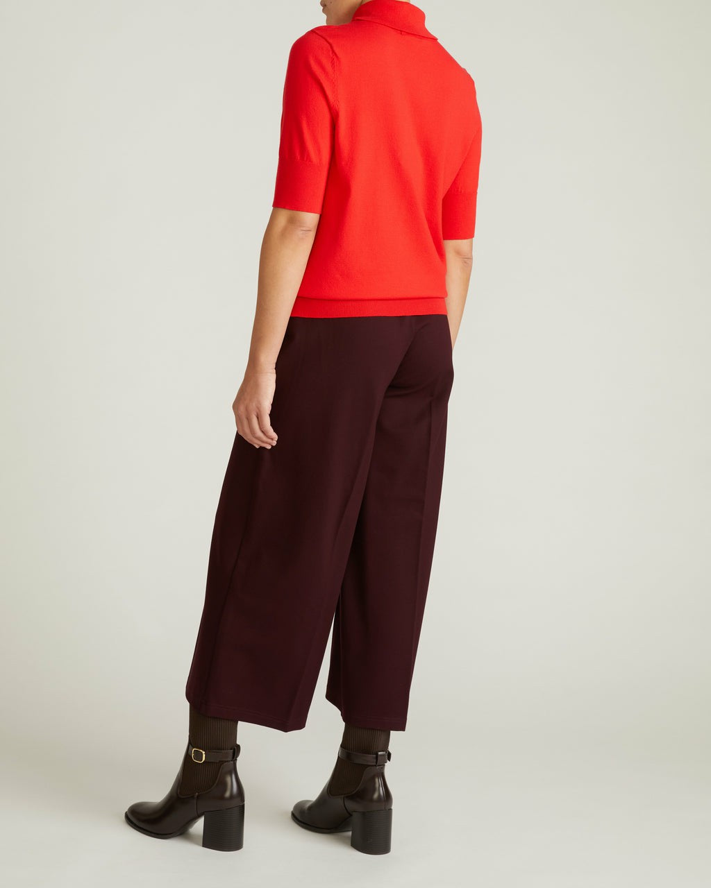 Universal Standard Savvy Fine Knit Turtleneck Sweater Top - Lipstick