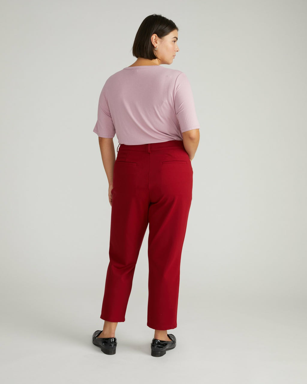 Universal Standard Cigarette Ponte Pants - Garnet