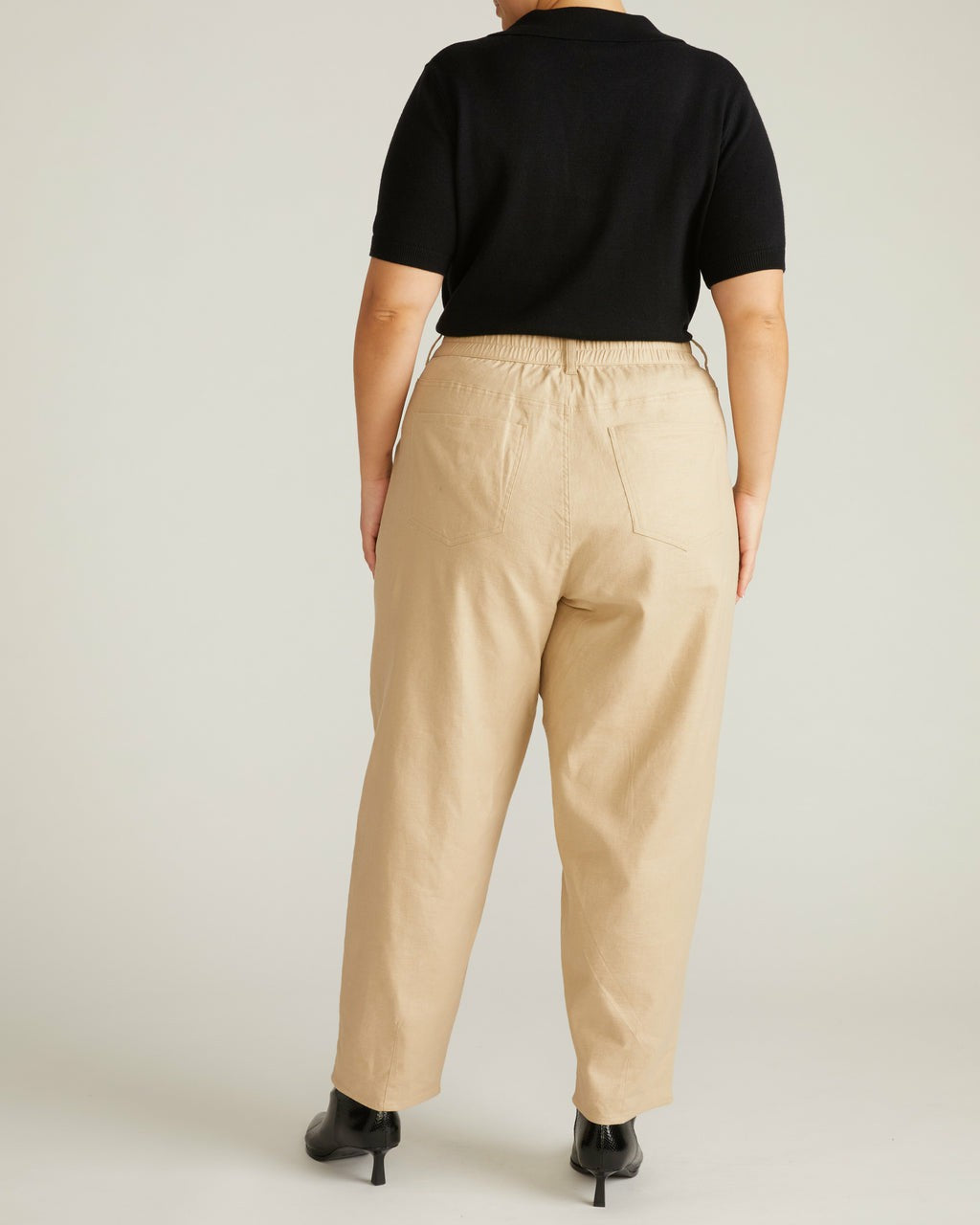 Universal Standard Lou Barrel Leg Linen Blend Pants - Danish Coffee