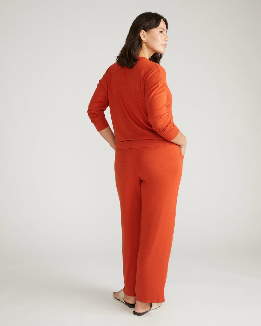 Universal Standard TravelKnit Relaxed Pants - Warm Russet