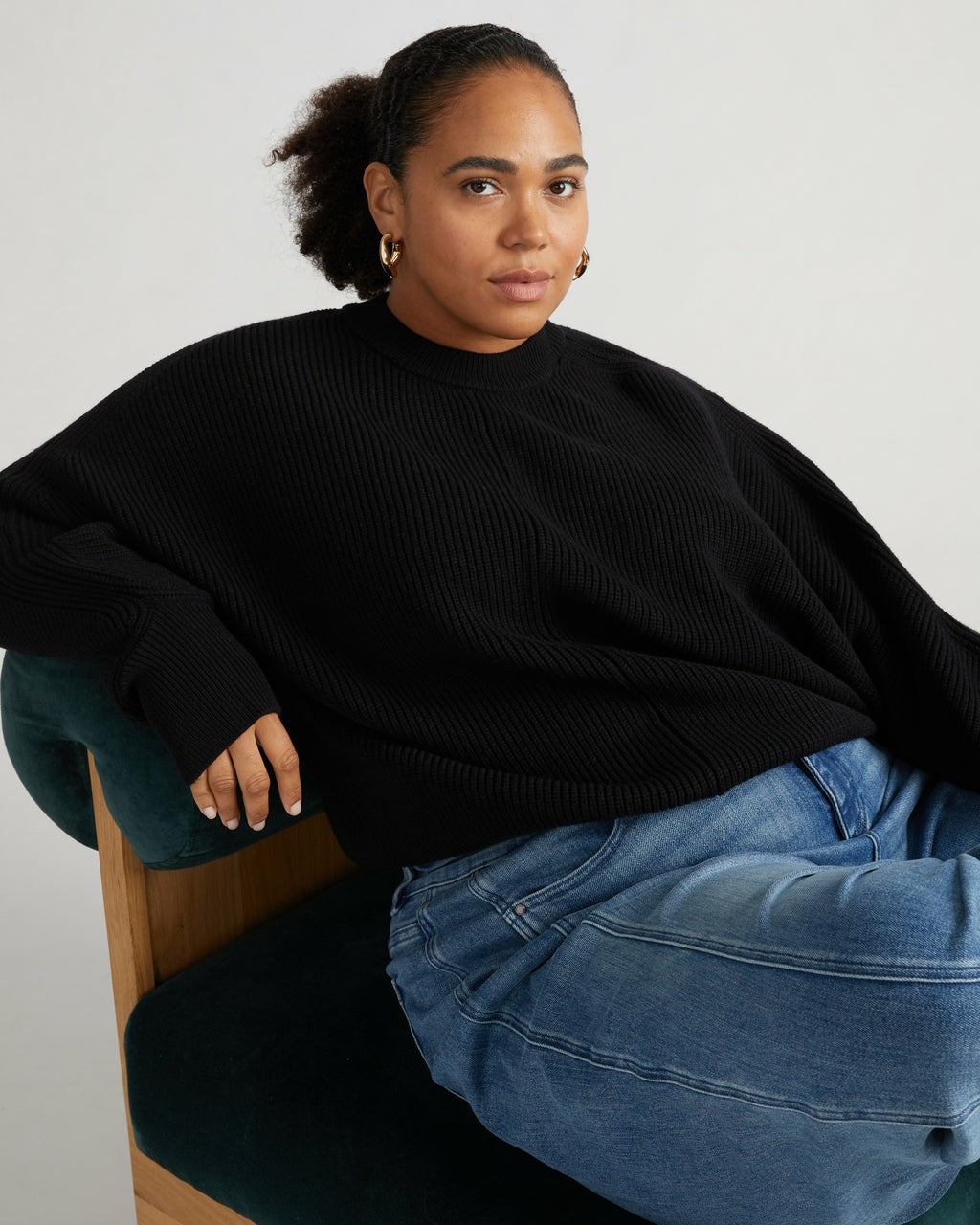 Universal Standard Better-Than-Wool Dolman Sweater - Black