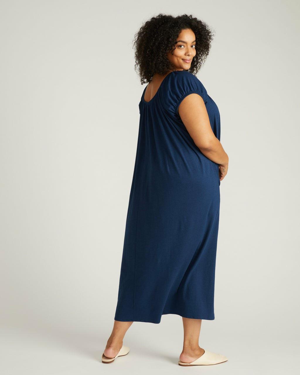 Universal Standard Lilian Long Sleep Dress - Pageant Blue