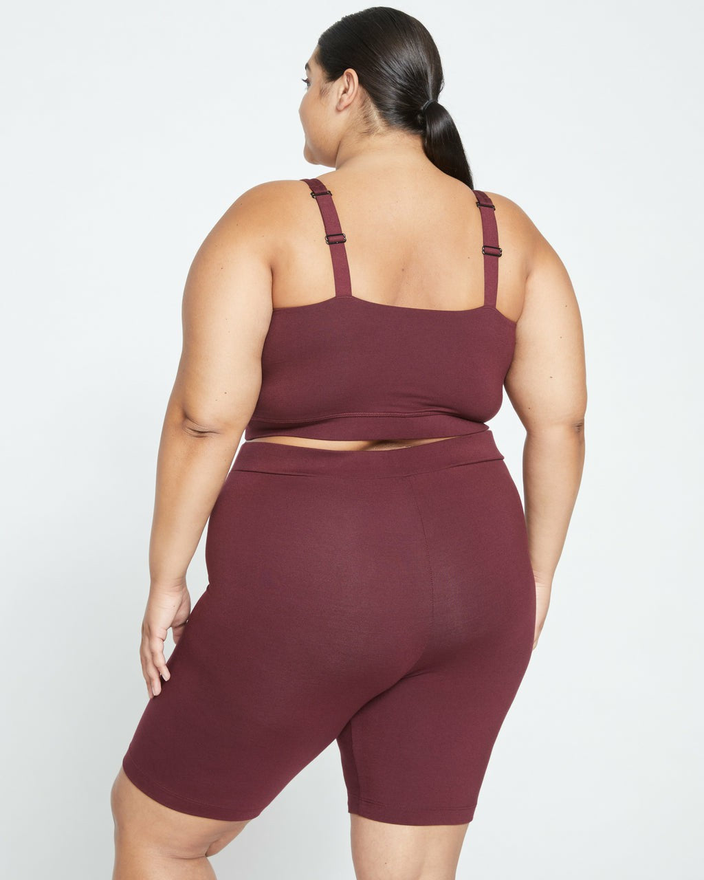 Universal Standard Roya Bike Shorts - Black Cherry