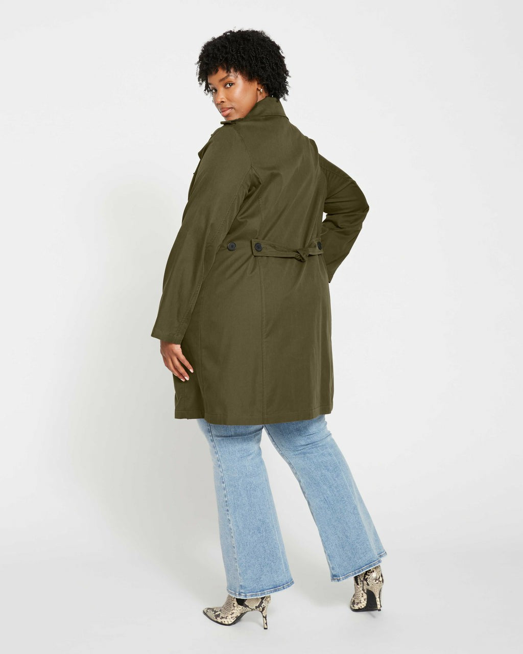 Universal Standard Derjon Trench Coat - Camo