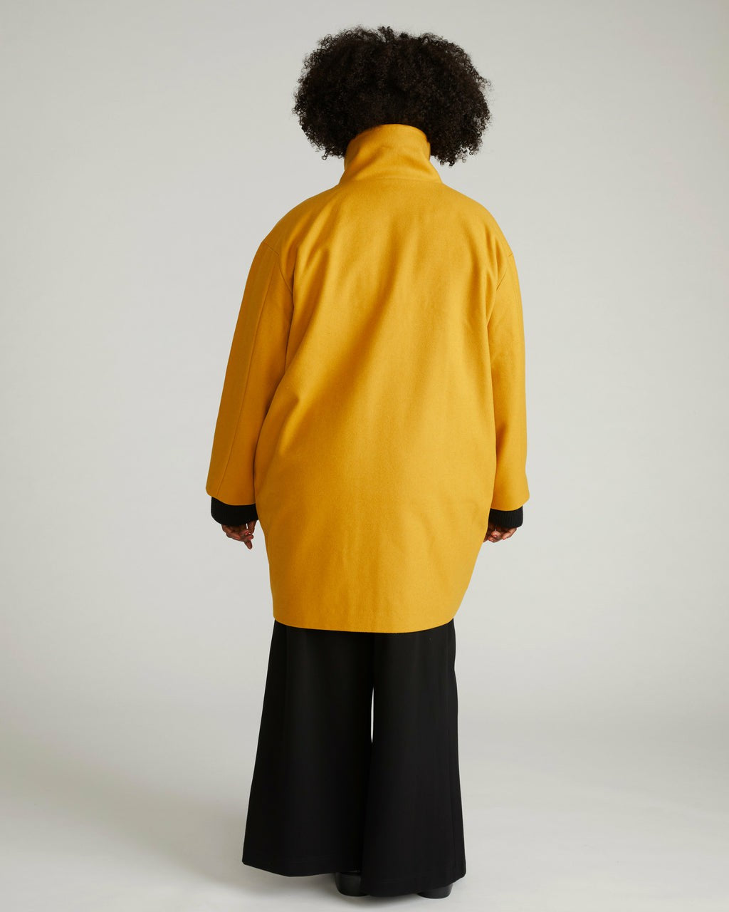 Universal Standard Marlo Cocoon Coat - Mustard