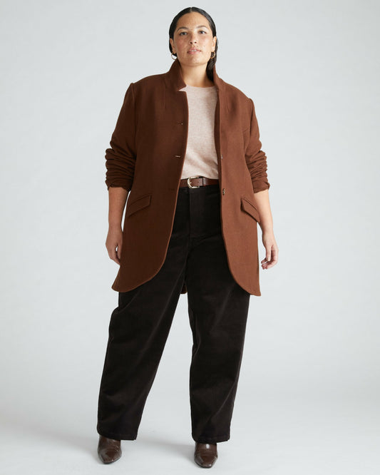 Universal Standard Beas Coat - Grizzly