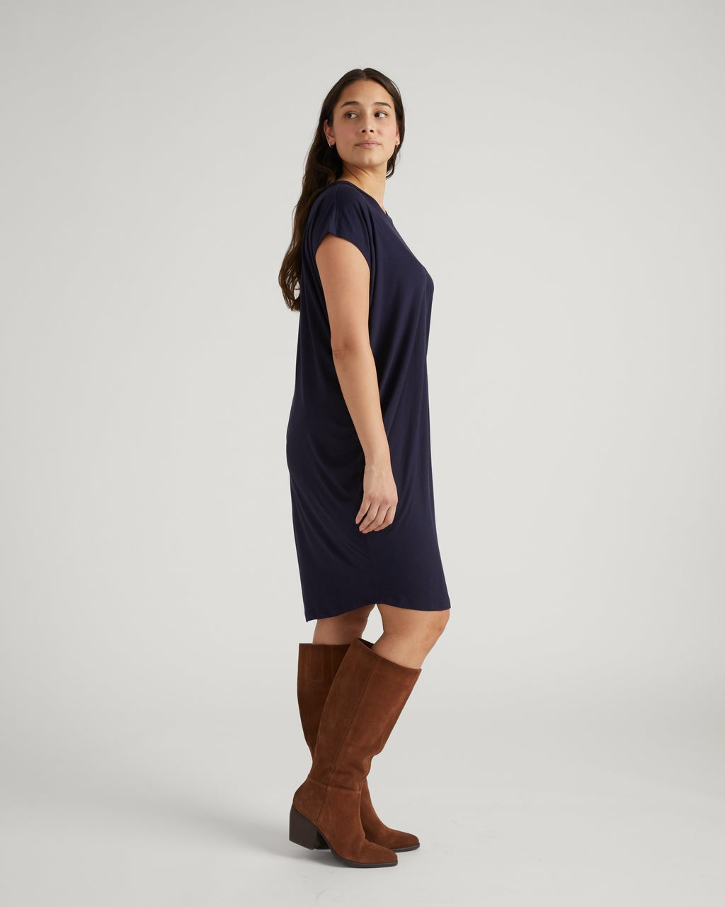 Universal Standard Carrea Relaxed Liquid Jersey Dress - Midnight