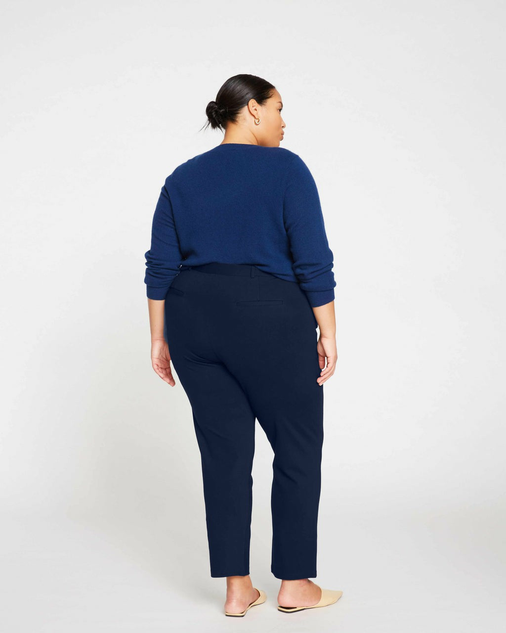 Universal Standard Long Cigarette Ponte Pants - Navy