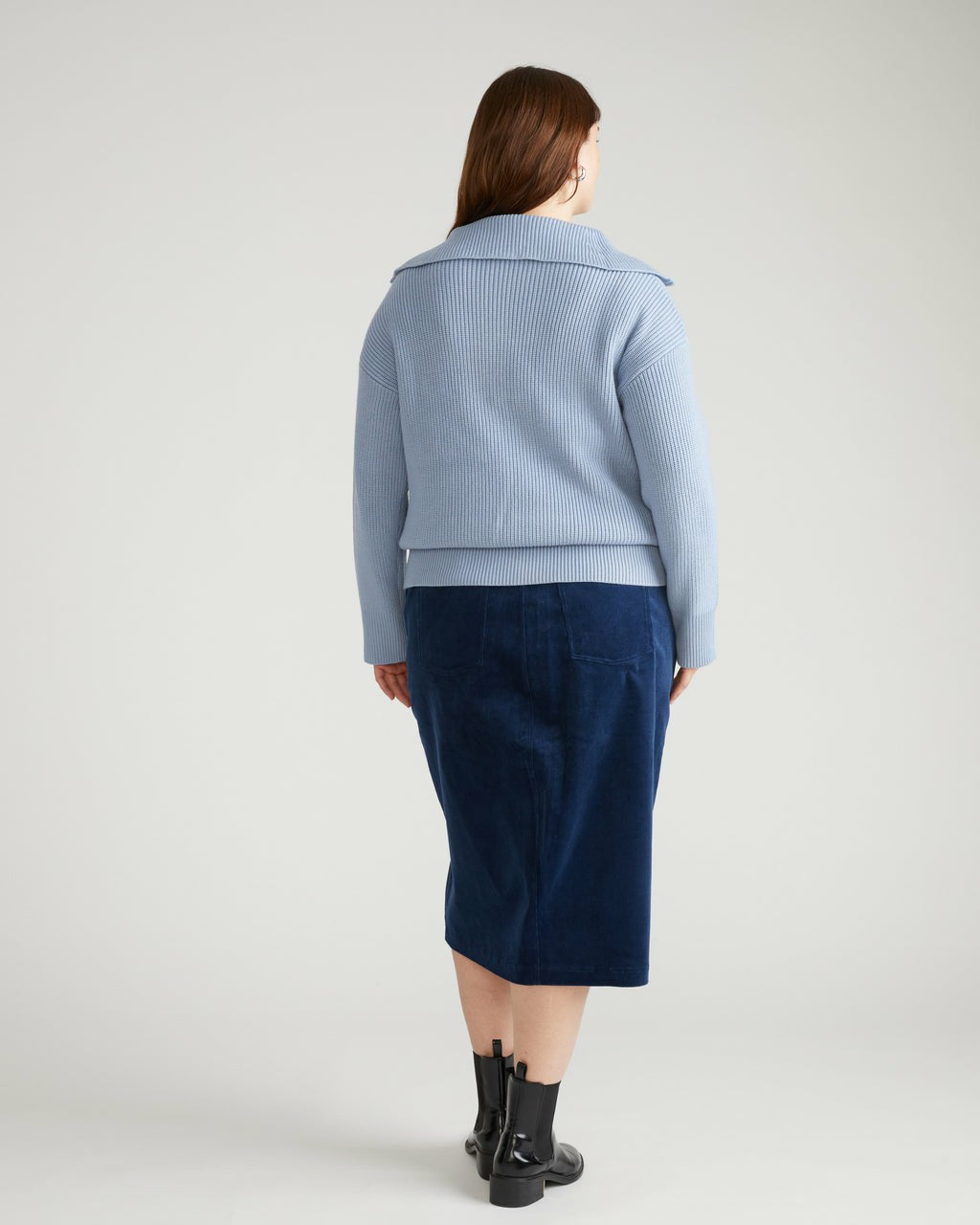 Universal Standard Suzi Corduroy Skirt - Pageant Blue