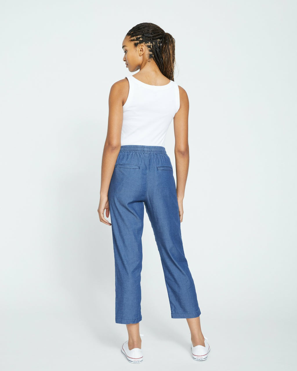 Universal Standard Perfect Tencel Chambray Off-Duty Pants - Midnight Blue