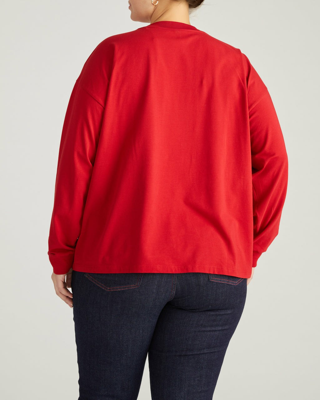 Universal Standard Long Sleeve Relaxed Tee - Ruby Red