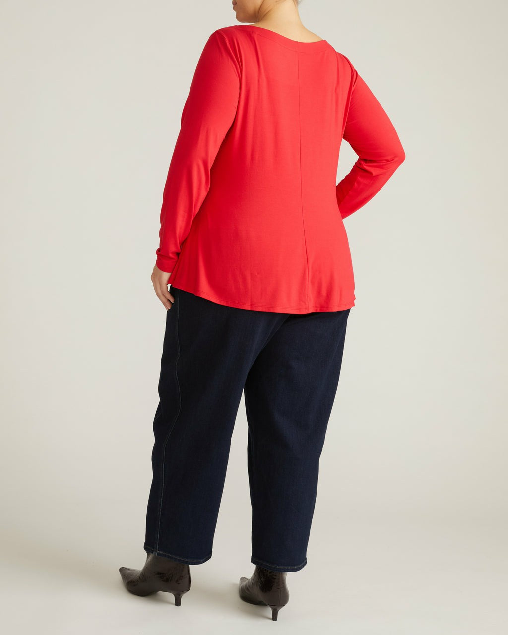Universal Standard Cassandra Divine Jersey Top - Lipstick