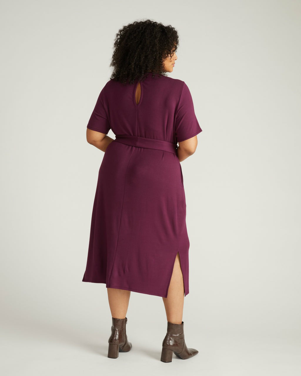 Universal Standard TravelKnit Belted Dress - Gamay