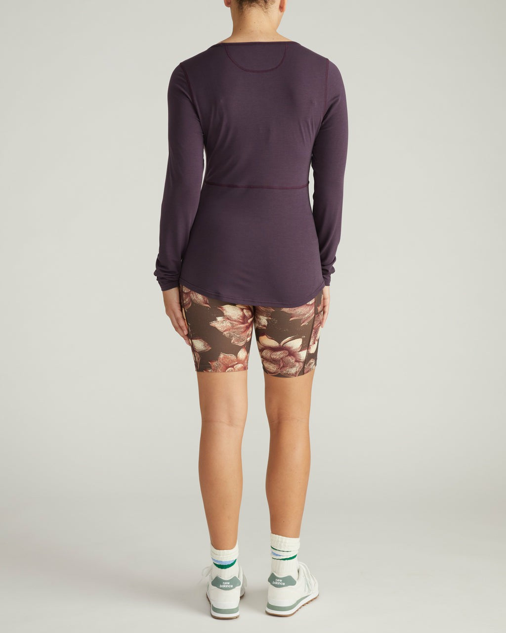Universal Standard Mia Long Sleeve Movement Tee - Purple Jewel