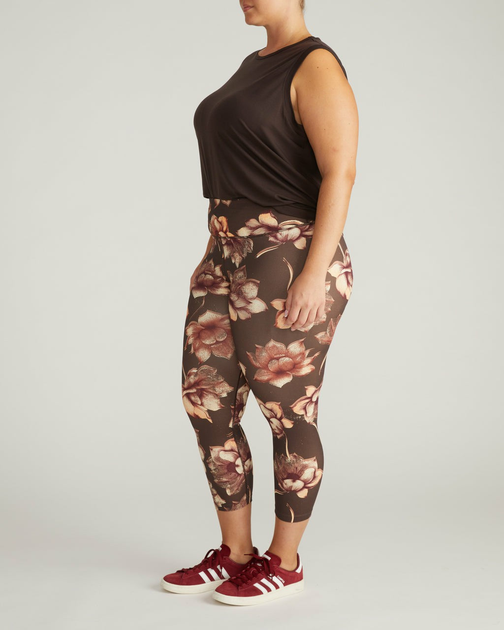 Universal Standard Next-to-Naked Cropped Legging - Lotus Print