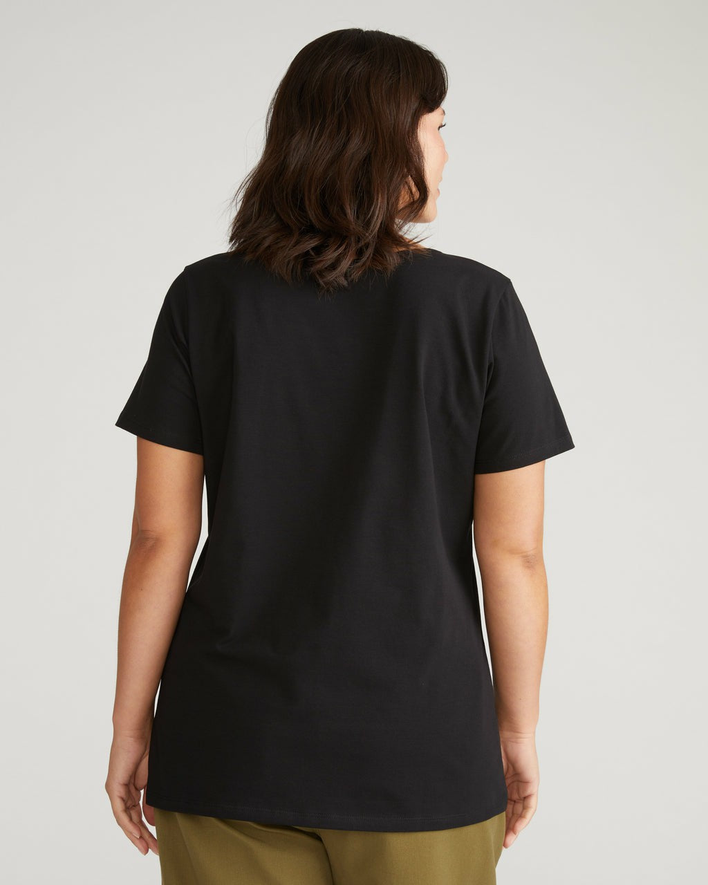 Universal Standard Scoop Neck Tee - Black