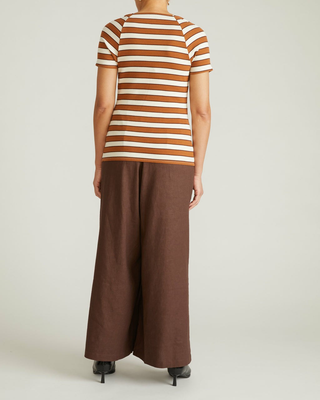 Universal Standard Carey Ribbed Sweetheart Tee - Baker Street Stripe