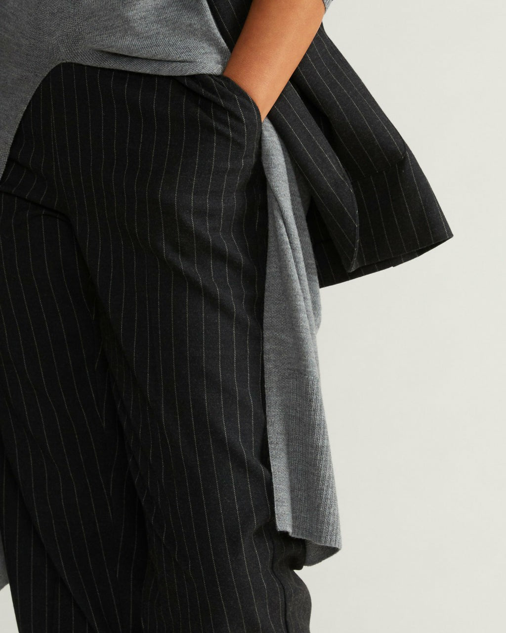 Universal Standard The Pinstripe Pant - Graphite