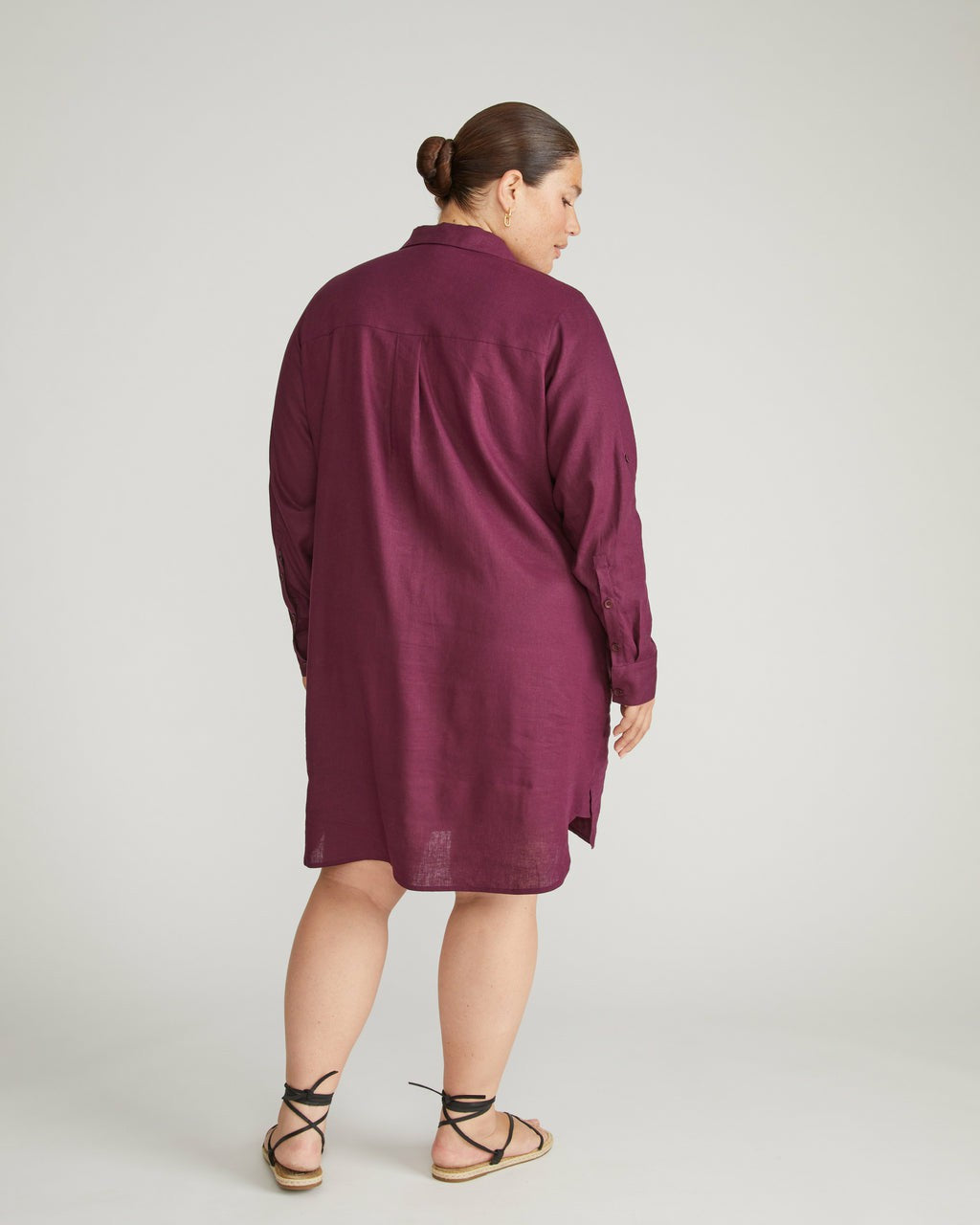 Universal Standard Linen Blend Rubicon Shirtdress - Acai