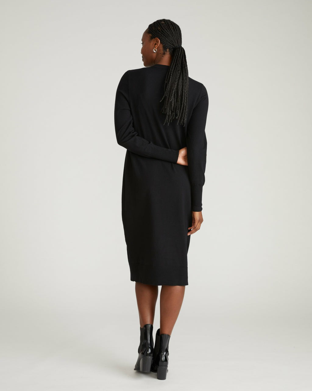 Universal Standard Savvy Fine Knit Everyday Sweater Dress - Black