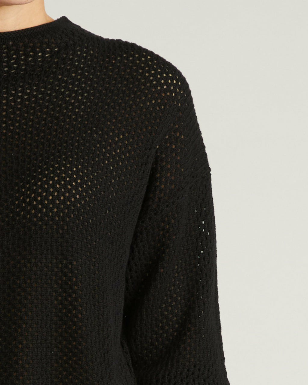 Universal Standard Positano Pointelle Mock Neck Sweater - Black