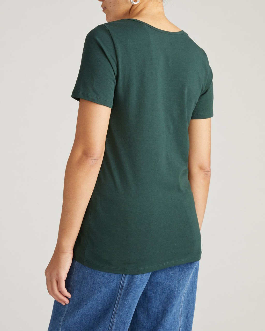 Universal Standard Scoop Neck Tee - Forest Green