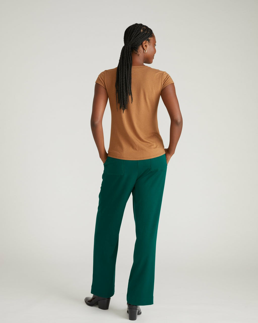 Universal Standard Ashley Cap Sleeve Tee - Classic Camel