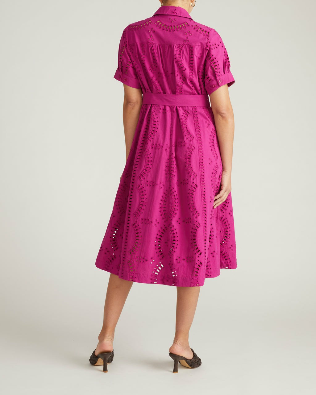 Universal Standard Tina Cotton Poplin Shirtdress - Hyper Pink