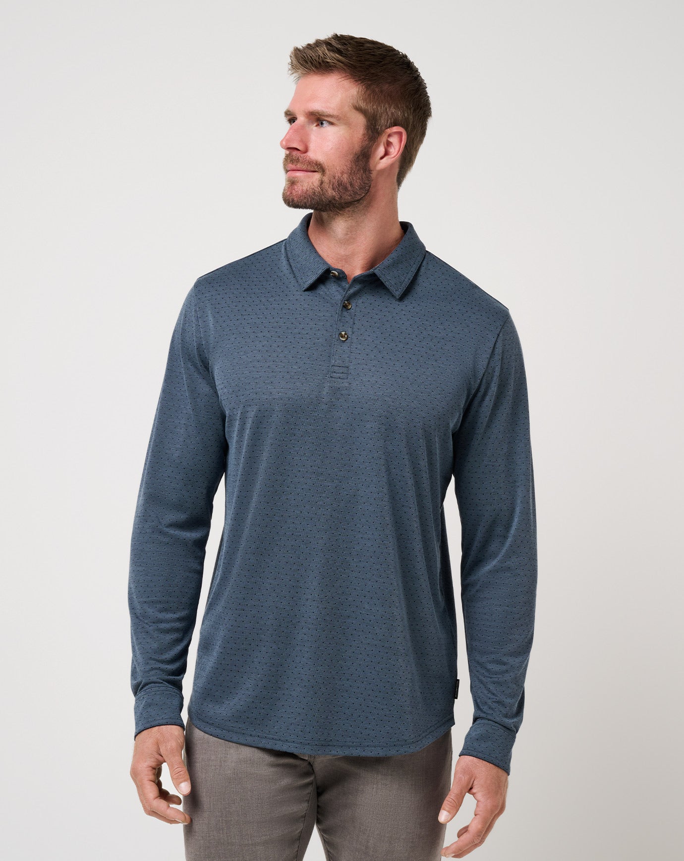 Travis Mathew Handsome Town Long Sleeve Polo