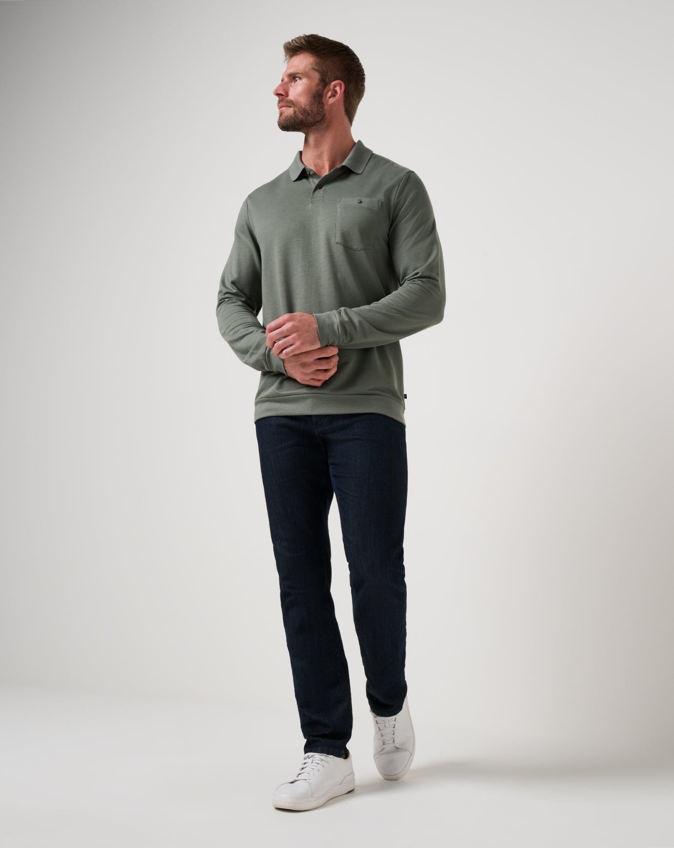 Travis Mathew December First Long Sleeve Polo