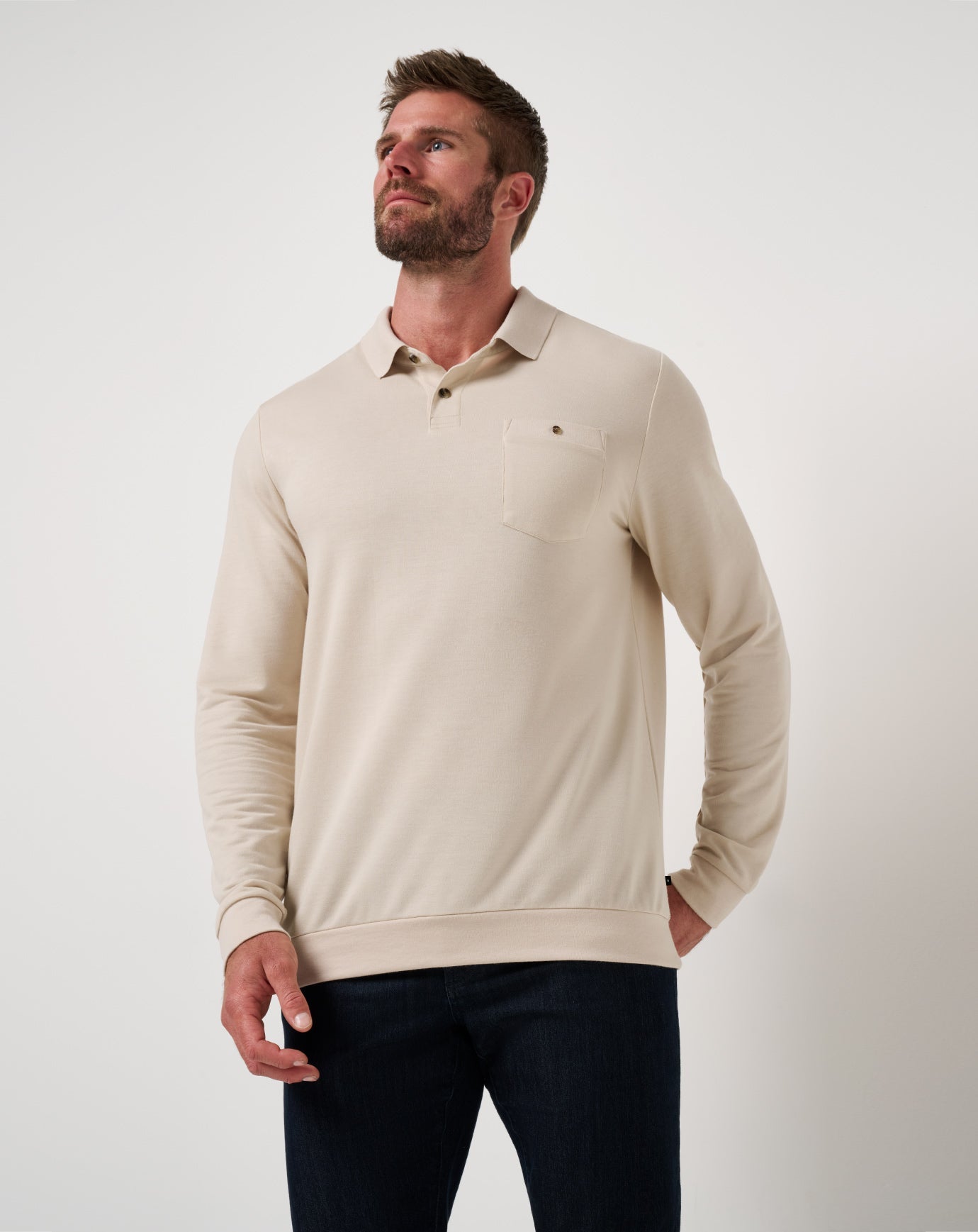 Travis Mathew December First Long Sleeve Polo