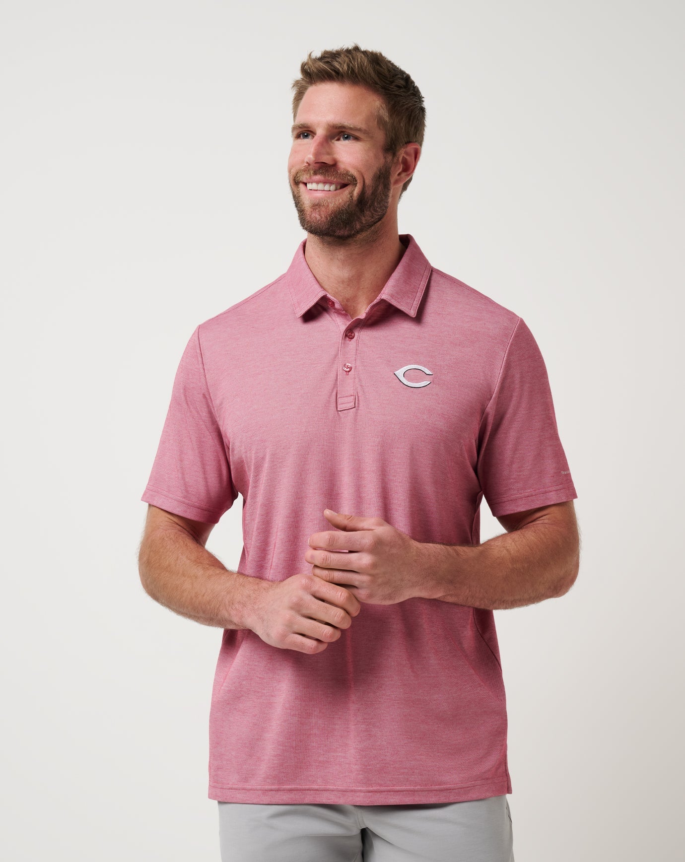 Travis Mathew Cincinnati Reds Playoff Pitch Polo