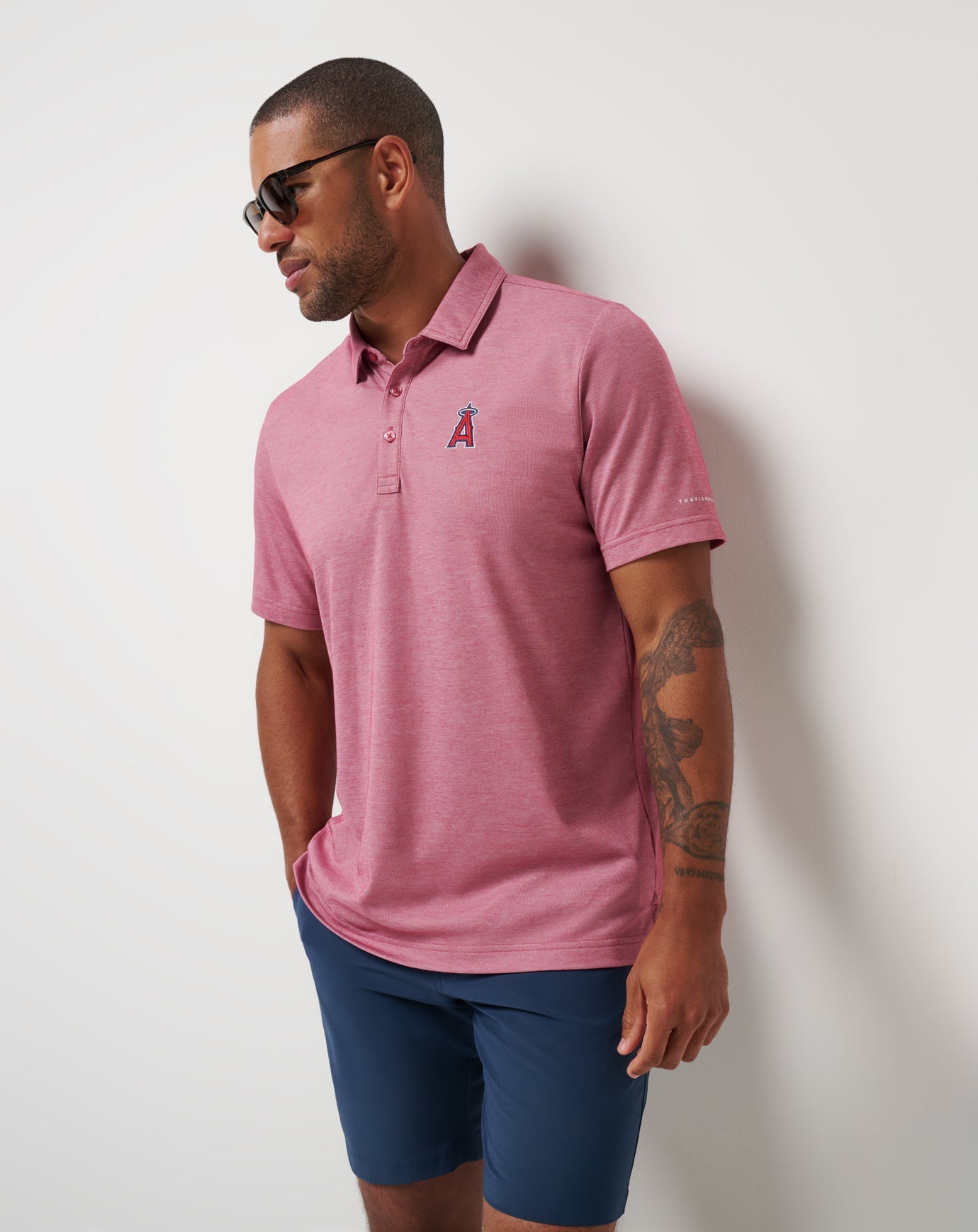 Travis Mathew Los Angeles Angels Playoff Pitch Polo