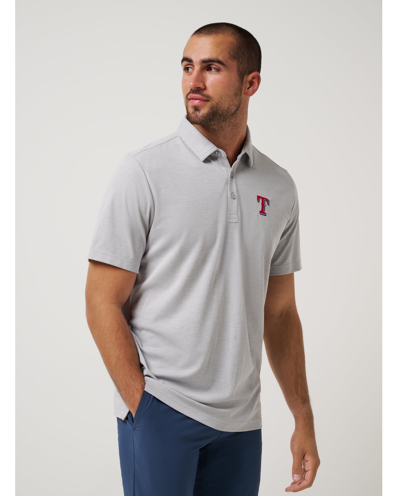 Travis Mathew Texas Rangers Playoff Pitch Polo