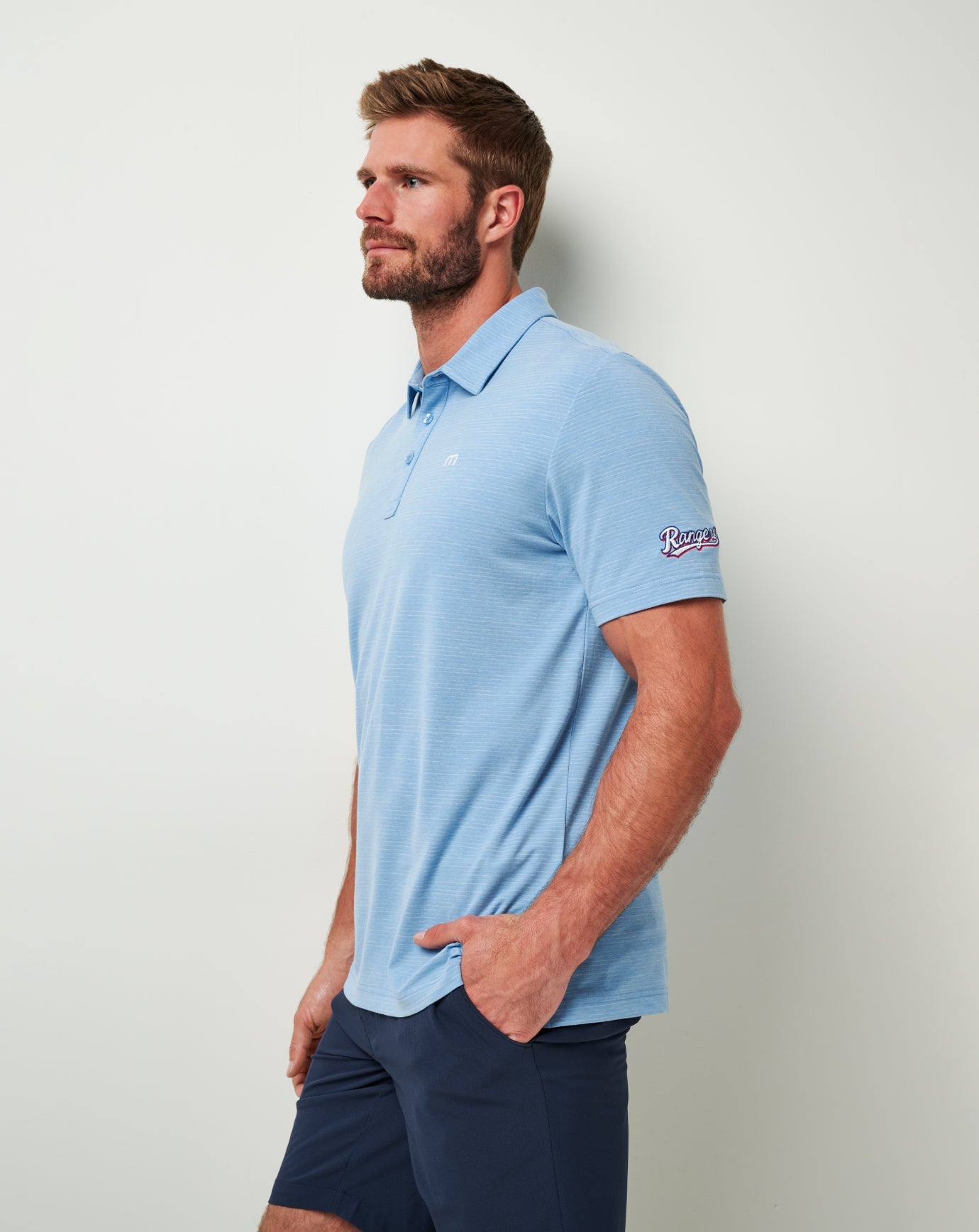 Travis Mathew Texas Rangers The Heater Polo
