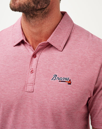 Travis Mathew Atlanta Braves The Zinna Polo
