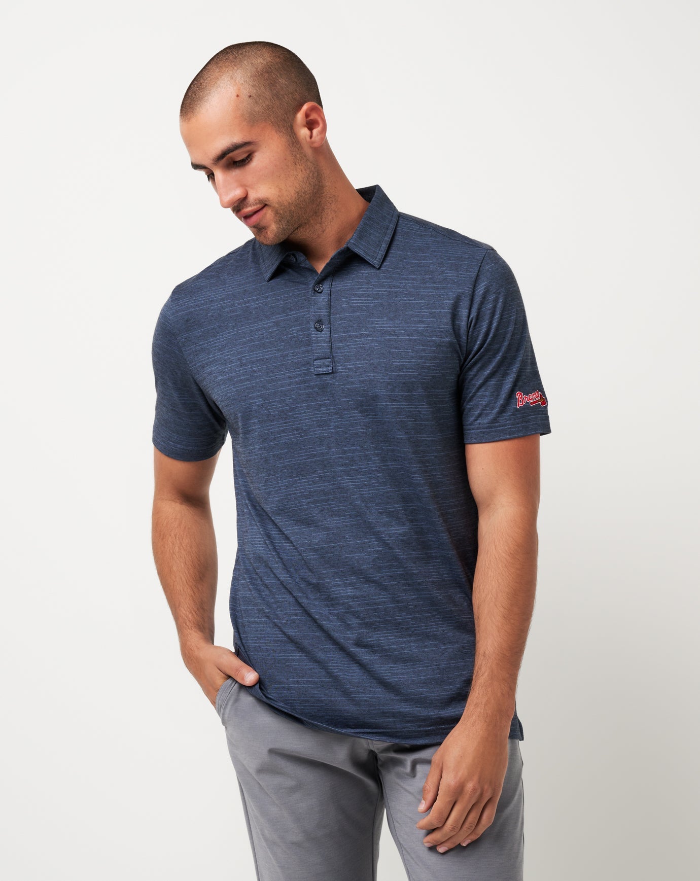 Travis Mathew Atlanta Braves The Heater Polo