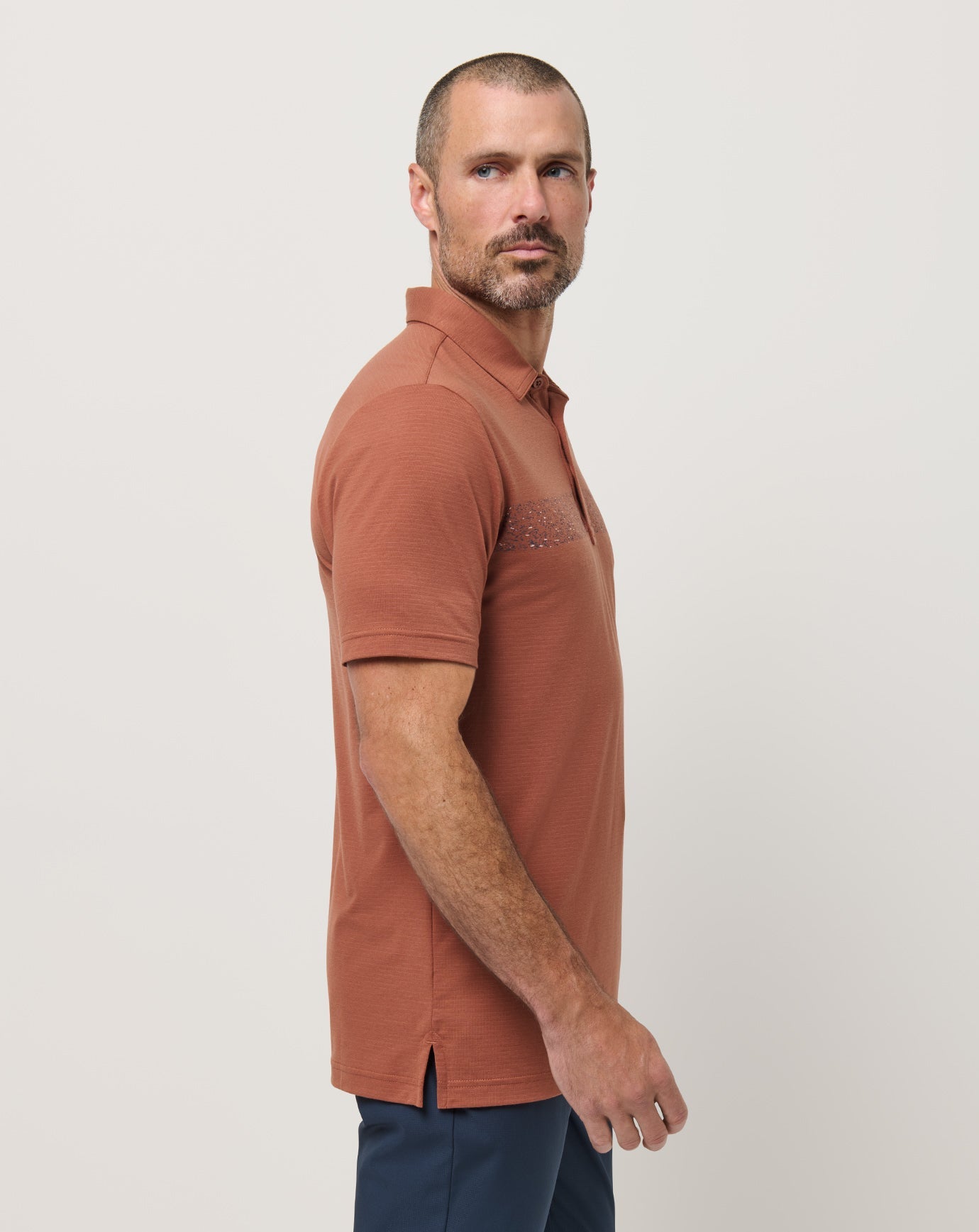 Travis Mathew The Heater Chest Stripe Polo