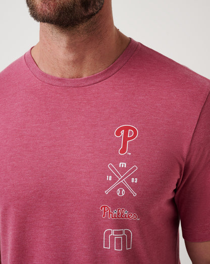 Travis Mathew Philadelphia Phillies Sunset Slam 2.0 Tee